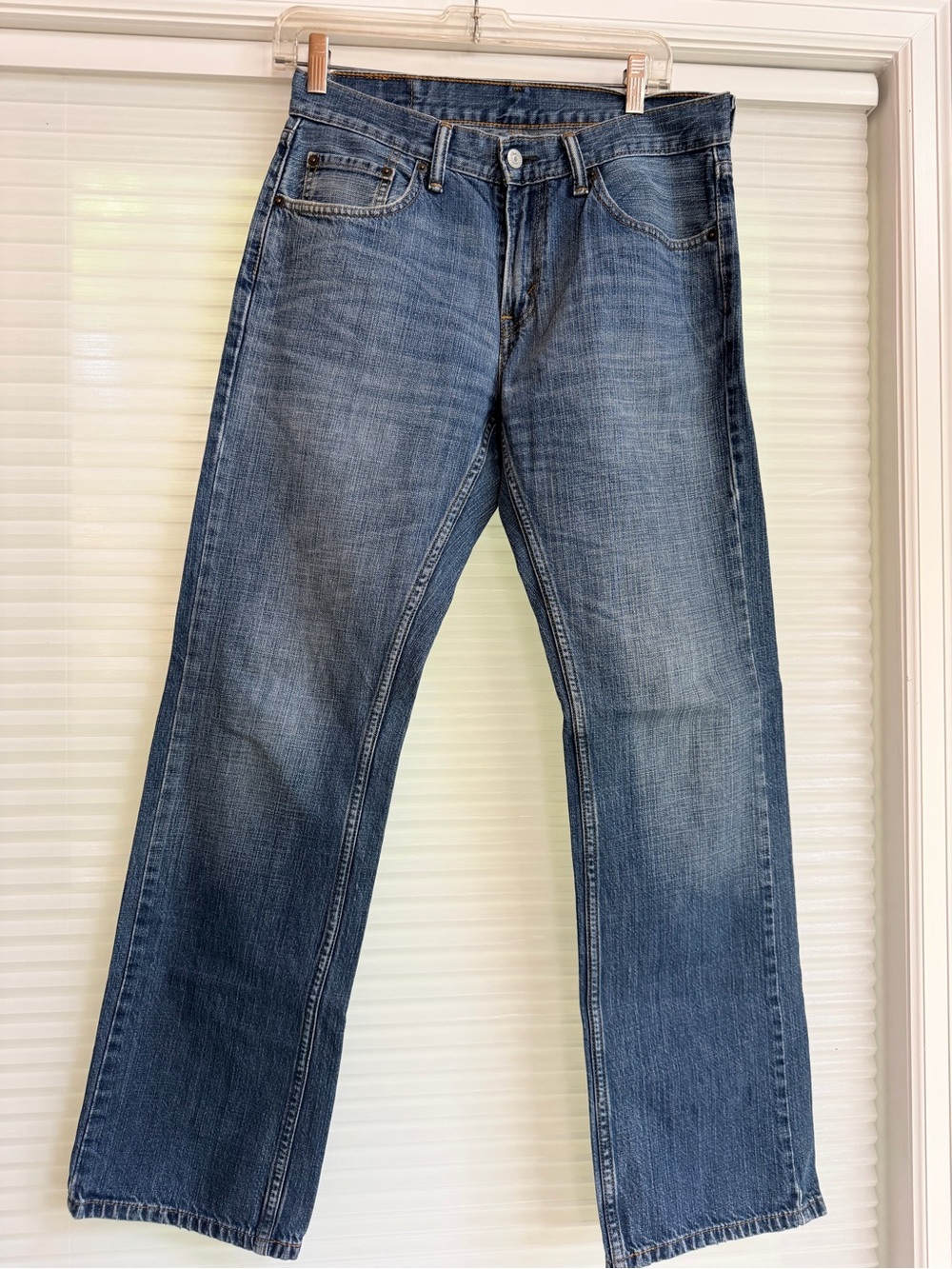 Levi's Straight-Leg Faded Blue Jeans